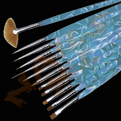 Conjunto com 12 Pincéis para Unhas de Gel Arte 9